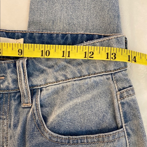 tgla Blue Flare Wide Leg Jeans with Vintage Distressing - Picture 7 of 9